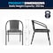 Flash Furniture Round Table Set, Aluminum, Glass, Metal, Plastic, Rattan, Clear TLH-087RD-037GY2-GG - alternate 8